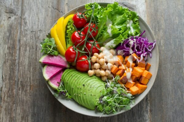Bowl of fresh vegetable salad
